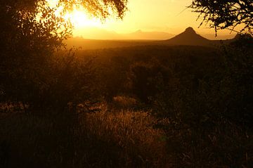 Zonsondergang in Zuid-Afrika van Johnno de Jong