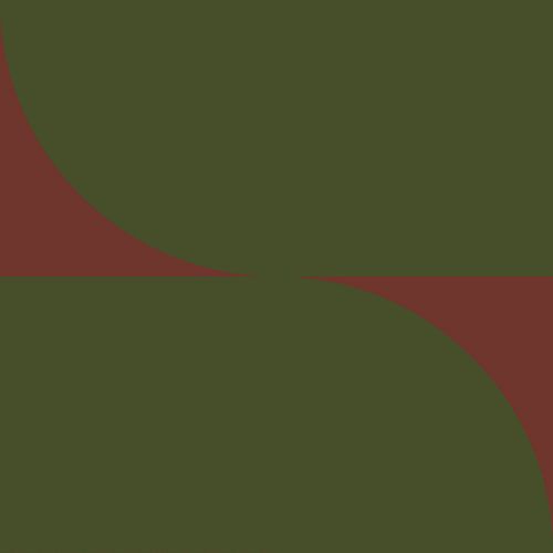 70s Retro veelkleurige abstracte vormen in groen en bruin II