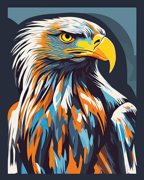 Majestic Hunter: White-Tailed Eagle in Pop Art Expression by SOTA ArtSign