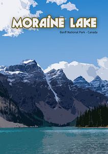Vintage-Poster, Moraine Lake, Kanada