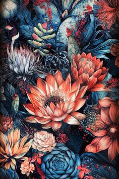 Succulenten botanisch patroon 24 #cacti van JBJart Justyna Jaszke