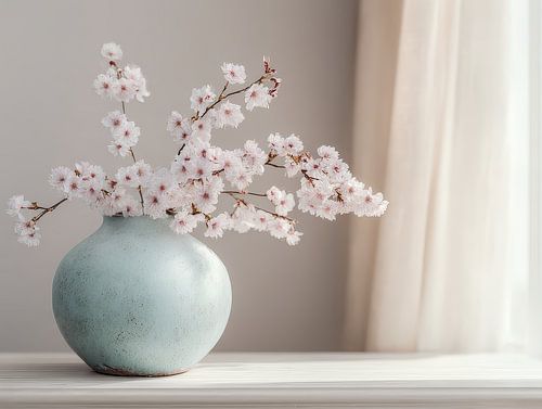 Minimalist still life photography in Japandi style