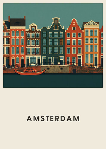 Amsterdam – Mid-Century Travel Poster