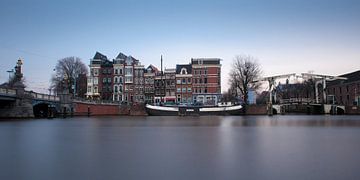 Blue Bridge over the Amstel by Wim Slootweg