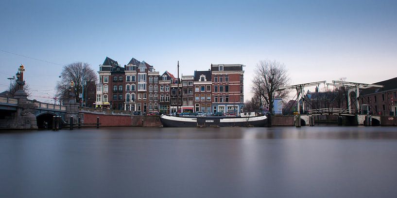 Pont bleu sur l'Amstel par Wim Slootweg