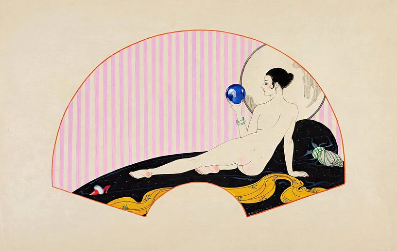 George Barbier - Odalisque à la Boulle de Crystal (1920) by Peter Balan