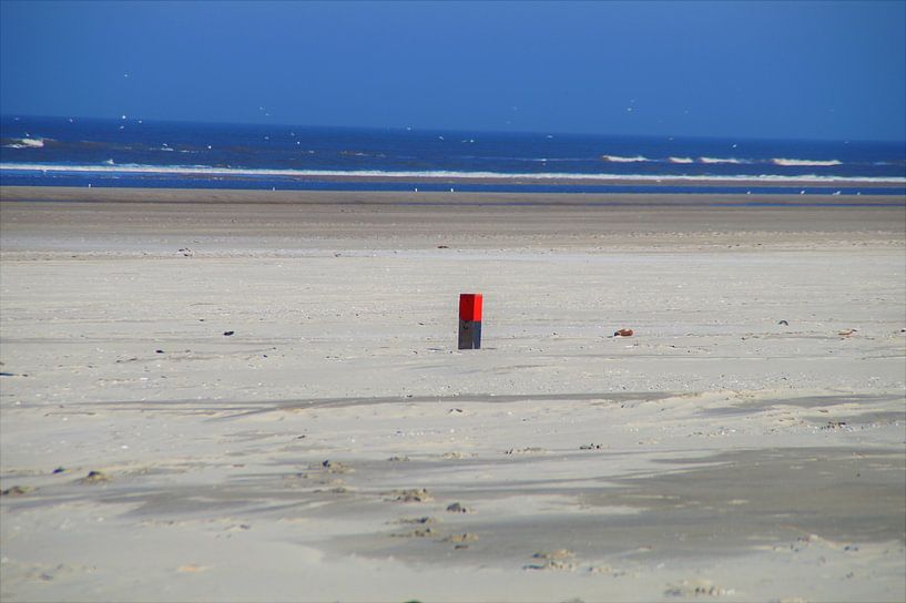 Strandpaal Bosplaat Terschelling van Maurits Bredius