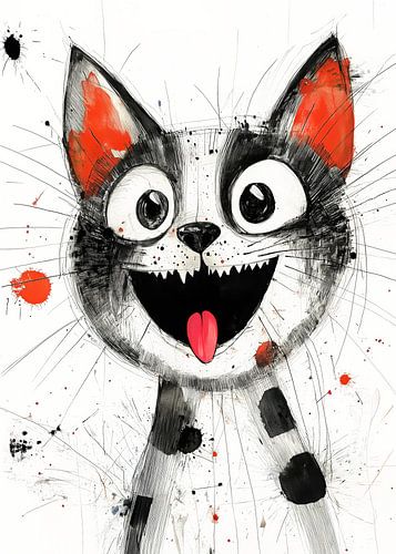 Tekening kat dierenkunst 2 #kat