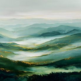 Paysage de montagnes verdoyantes sur IamHome Studio