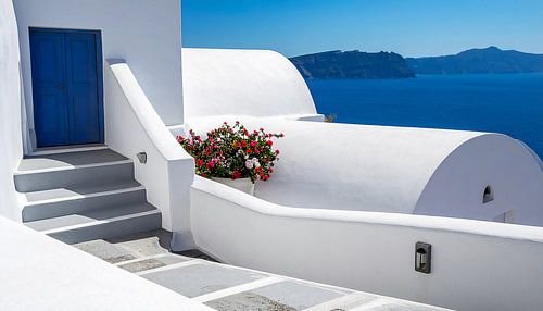 Trappen in Griekenland en huizen