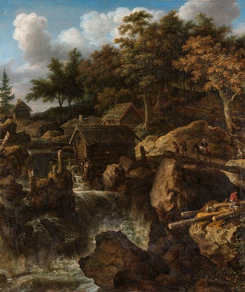 Swedish Landscape with a Waterfall, Allaert van Everdingen by Masterful Masters