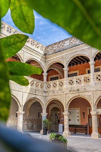 Kasteel met gotische en Arabische elementen, Castillo de Luna, Rota, Cádiz, Andalusië, Spanje