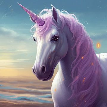 Licorne magique sur Blikvanger Schilderijen