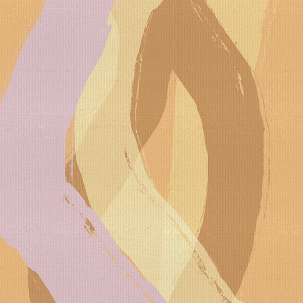 Abstract painting in soft retro colors on paper texture by Abstract Minimalist Art