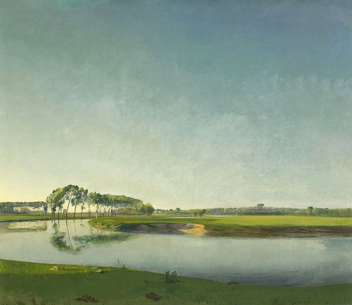 Der Fluss: Das Ende eines schönen Tages, Valerius De Saedeleer von Meisterhafte Meister