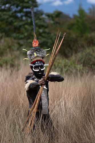 Krijger op het Baliem festival