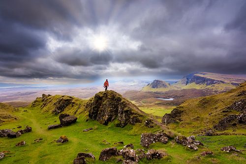 Walkers in the Quiraing Isle of Skye