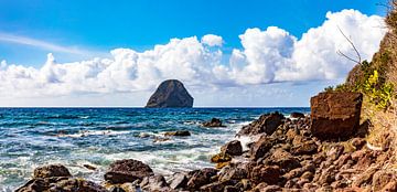 Martinique View of Rocher du Diamant by AidasignArt