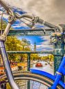 Bicycles on the bridge at the Prinsengracht, Amsterdam by Rietje Bulthuis thumbnail