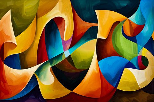 Digitaal abstract  kunstwerk