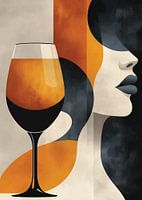 Wine & Reflections - Abstrakte Moderne Kunst