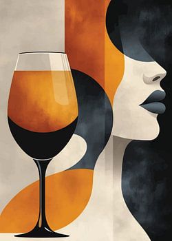 Wine & Reflections - Abstrakte Moderne Kunst