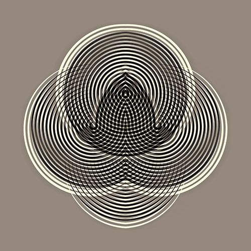 Regenboog Bloem Beige Grijs