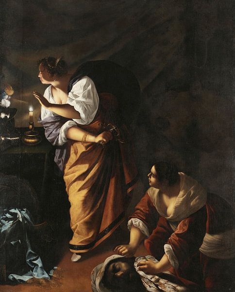 Judith und ihre Magd mit dem Haupt des Holofernes, Artemisia Gentileschi von Meisterhafte Meister