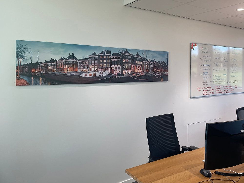 Panorama Hoge der A, Schiffe, Lager, Kanalhäuser, Groningen  von Harmen van der Vaart 