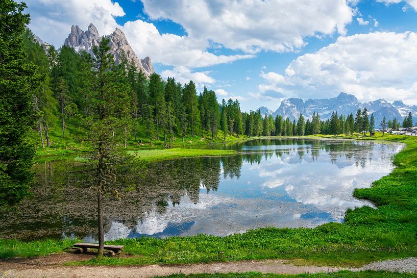 Lake Antorno and Sorapiss mountain. Italy by Stefano Orazzini