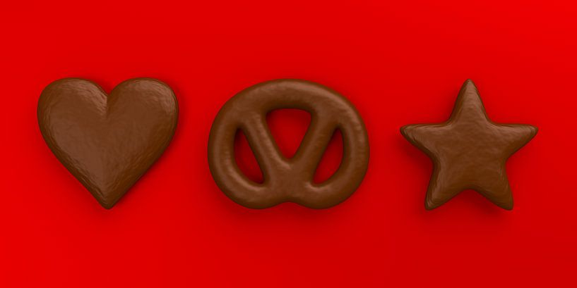 Hearts, Pretzels, Stars by Jörg Hausmann