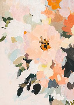 Flower Floral Beige Abstract by Niklas Maximilian