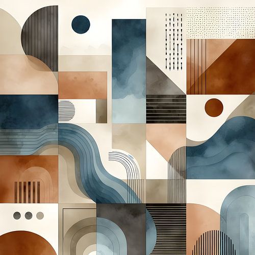Modern abstract geometric shapes