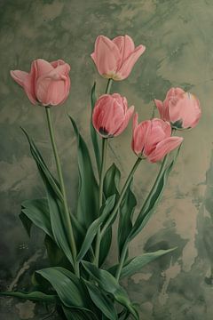 Pink tulips by Imagine