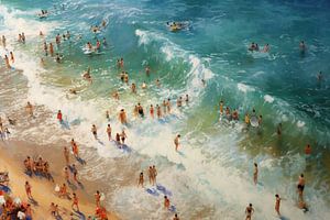 Strand | Malerei Sommer | Sonnige Malerei, die Sie glücklich macht