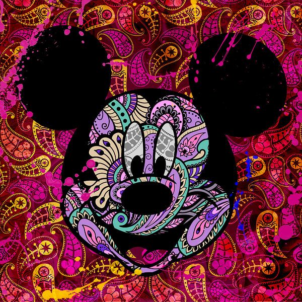 Mickey Mouse Paisley van Rene Ladenius Digital Art