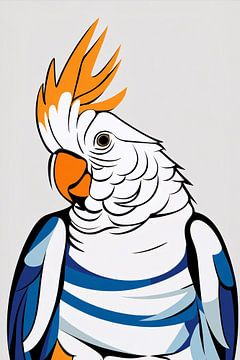 Kleurrijke digitale kaketoe kunst van Imperial Art House