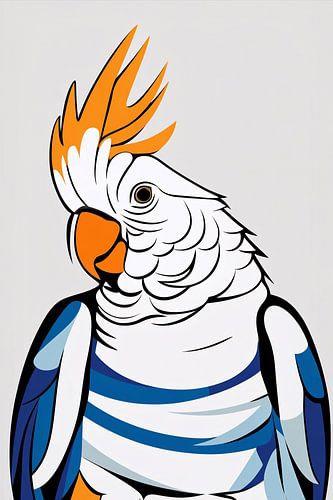 Kleurrijke digitale kaketoe kunst