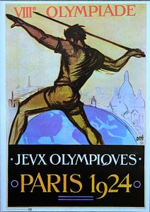 Das offizielle Plakat für die Olympischen Spiele 1924 in Paris