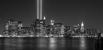 9/11 in New York, by night by Chris van Kan