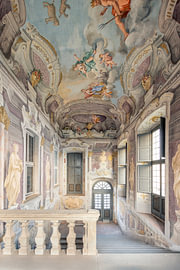 A painted sky in an abandoned castle by Times of Impermanence