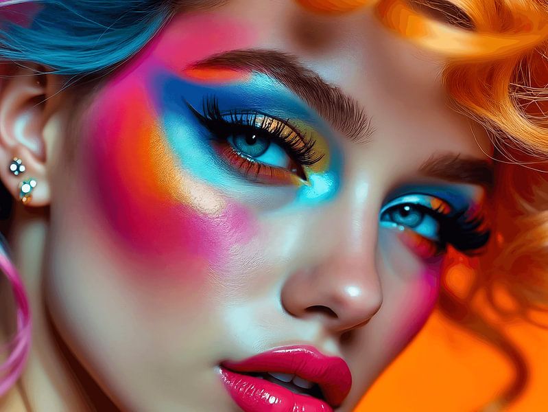 Een vrouw met veel kleur van The Photo Artist