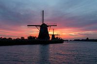 Beautiful sunrise in Kinderdijk