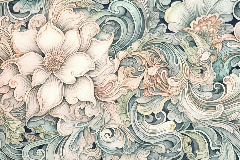 Painting Tranquil Essence | Subdued painting by ARTEO Paintings