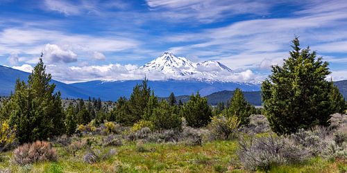 Zicht op Mount Shasta, Verenigde Staten