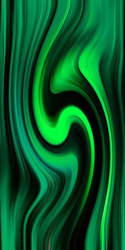 Abstract groen van Violetta Honkisz