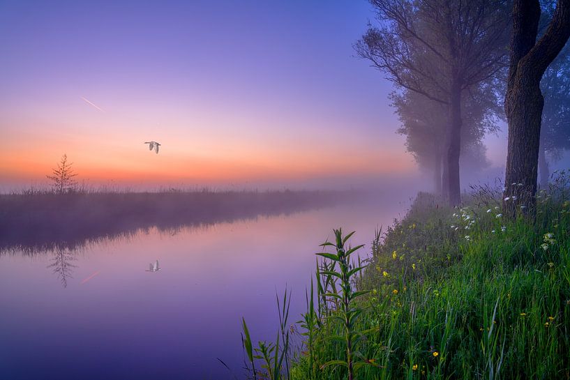 Mysterious sailing at sunrise 3 by Marcel Kieffer