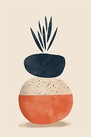 Modern and abstract still life in Boho style