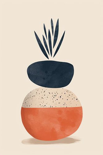 Nature morte moderne et abstraite dans le style Boho