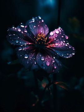 Donkerpaarse bloem van haroulita